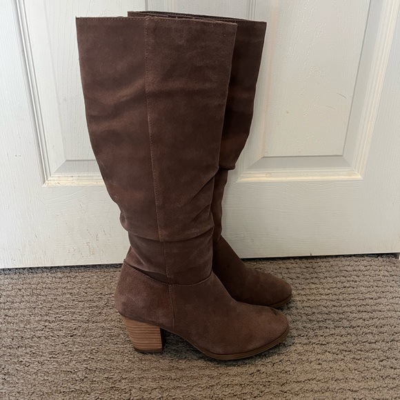 G.H. Bass leather/suede slouchy boot, taupe, 7M - Picture 2 of 6